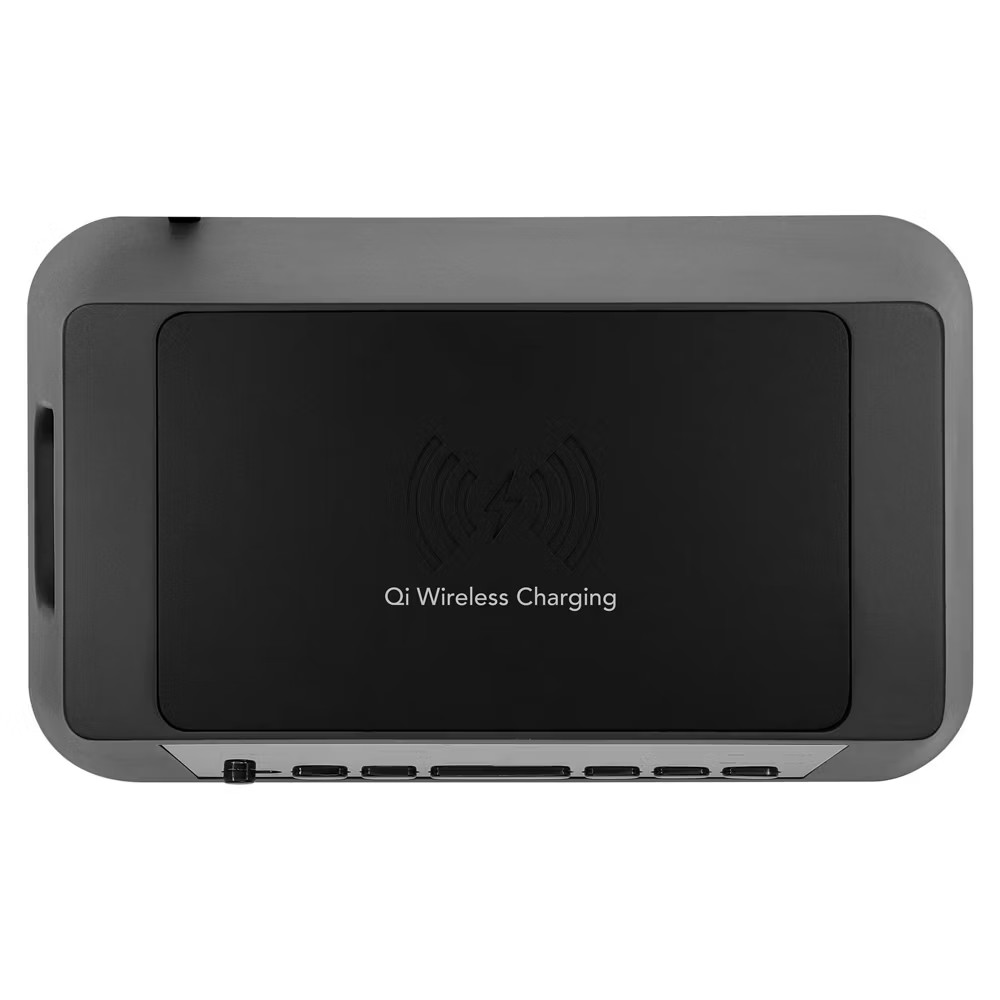 Sharp Wireless Charging Table Alarm Clock MagSafe Compatible LED USB Port