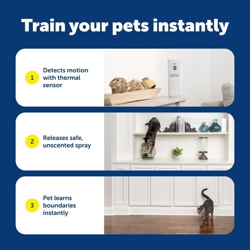 Automatic Spray Pet Deterrent Motion Sensor Hands-Free Behavior Trainer New
