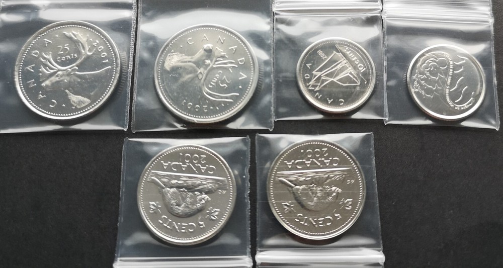 *** CANADA  2001  UNCIRCULATED   COINS  SET *** GOOD  DEAL ***