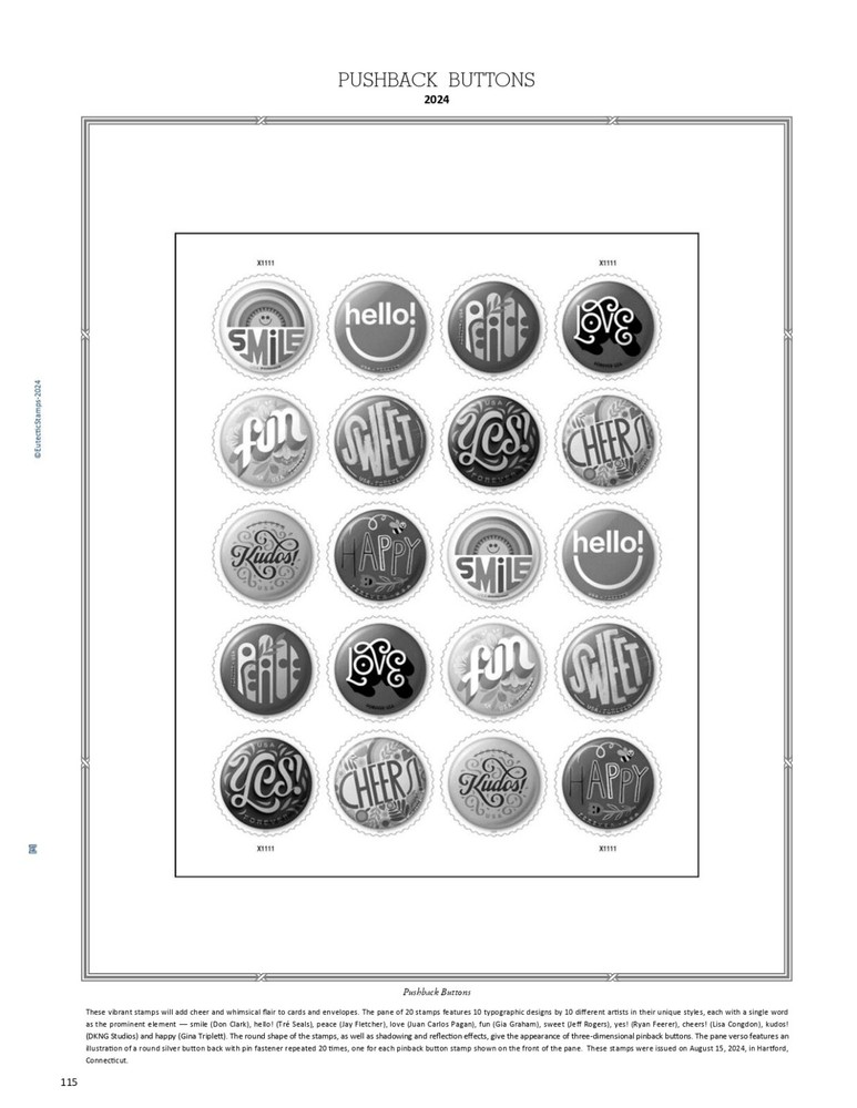 2024 U.S. Commemorative Plate Block Supplement (White Ace Alternative)