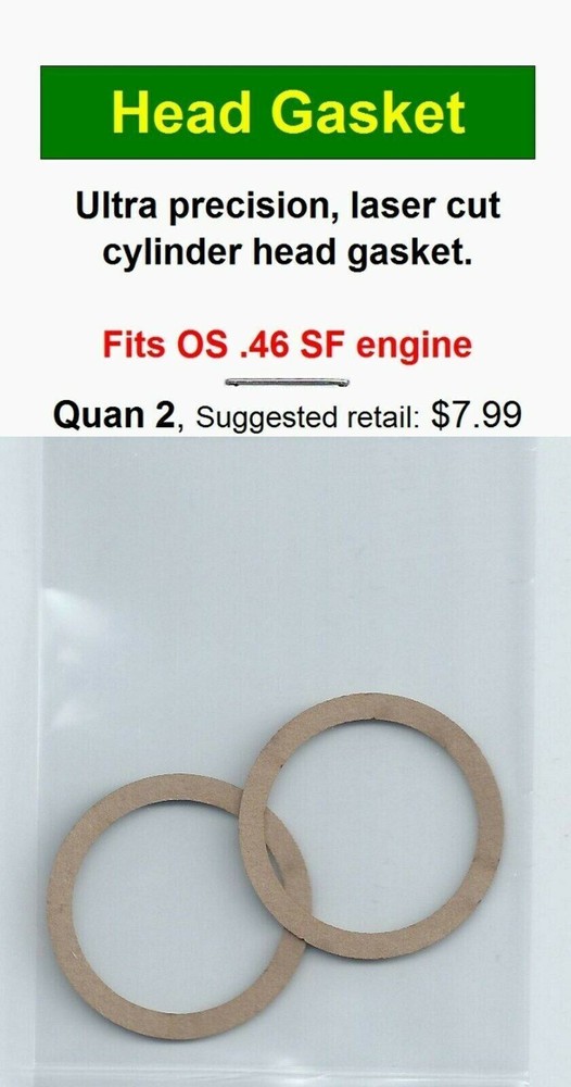 OS .46 SF Cylinder Head Gasket 2 Pack NIP