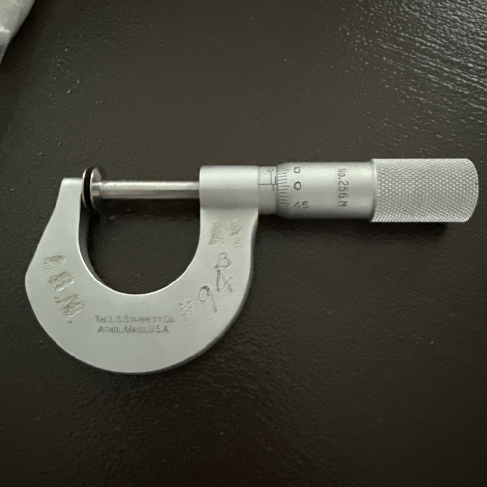 Starrett 256m Disc-Type Outside Micrometer 0-25mm