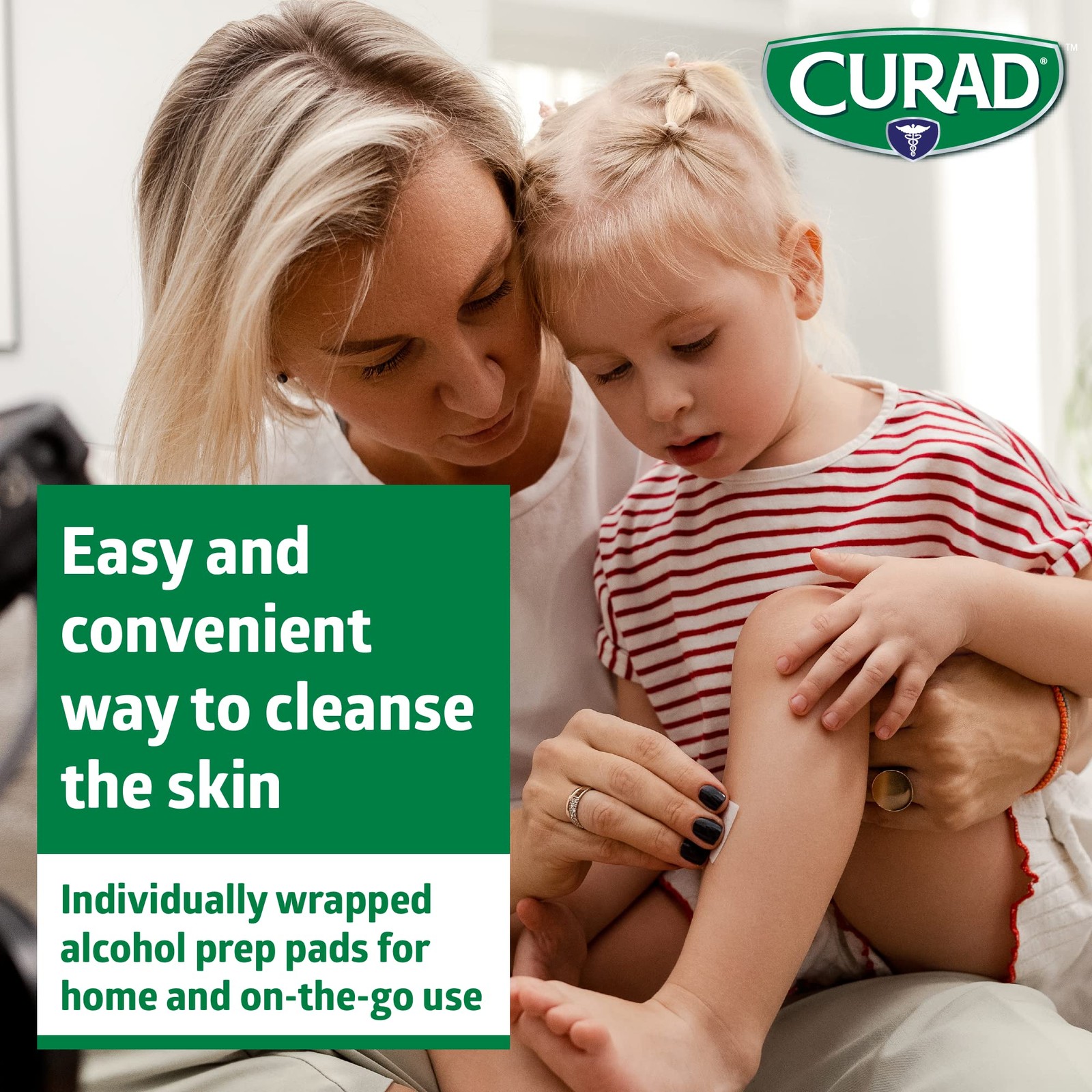 CURAD Alcohol Prep Pads (Pack of 4 100 Count 4), Original Version