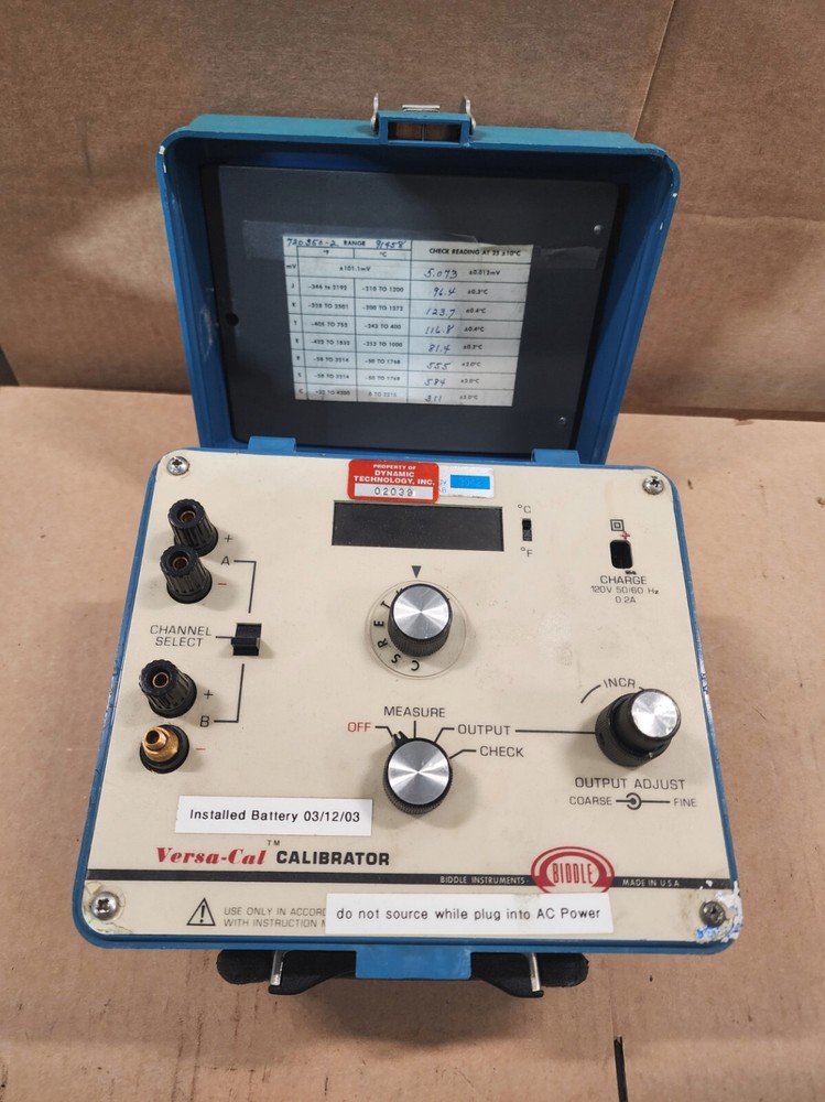 BIDDLE Versa-Cal Calibrator Untested!