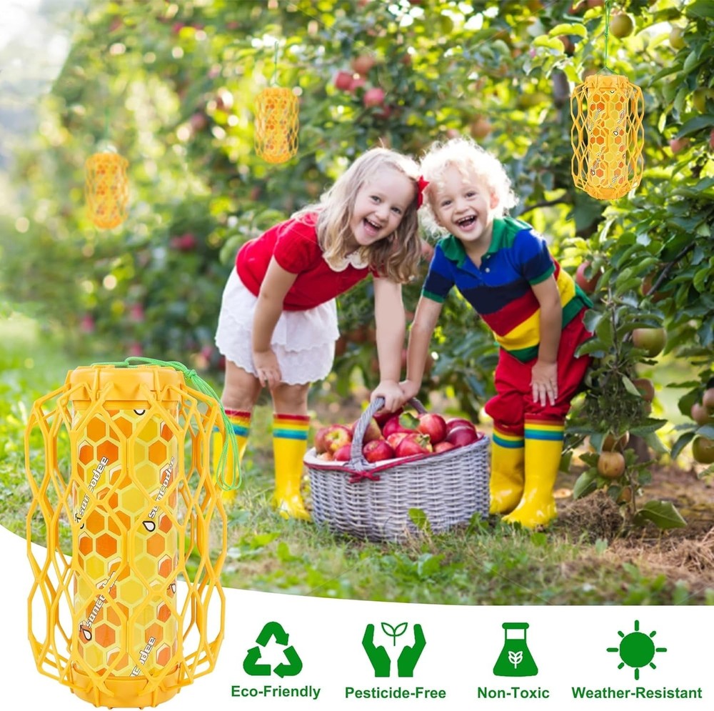 Versatile 2-Pack Outdoor Wasp Trap - Eco-Friendly Insect Attraction Solution