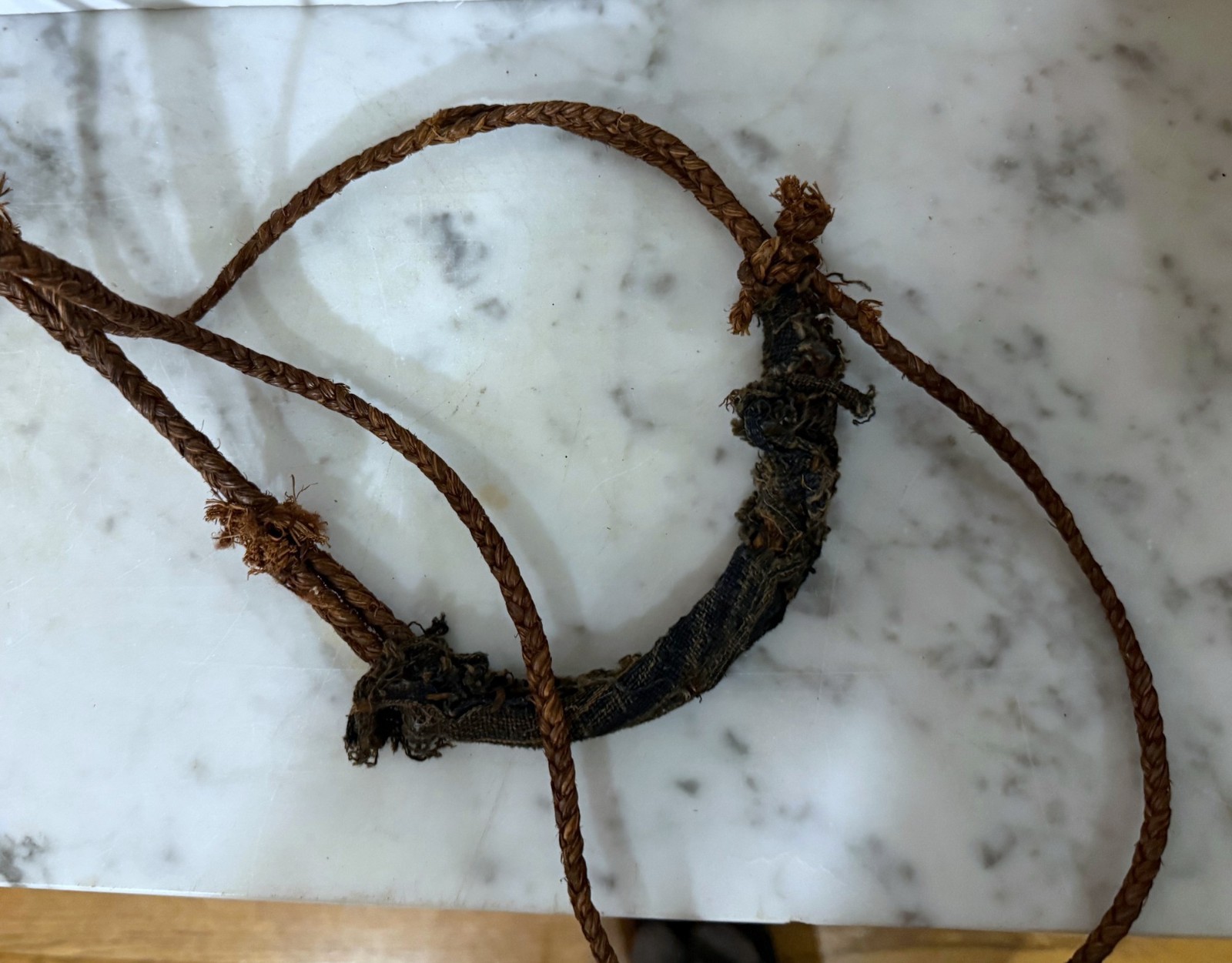 VINTAGE CAMEROON GRASSLAND ANIMAL SKIN COVERED TIKAR MACHETE SHEATH