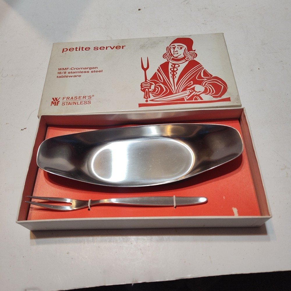 WMF Frasers Cromargan 18/8 Stainless Petite Server Tableware Set Fork, Dish 8606