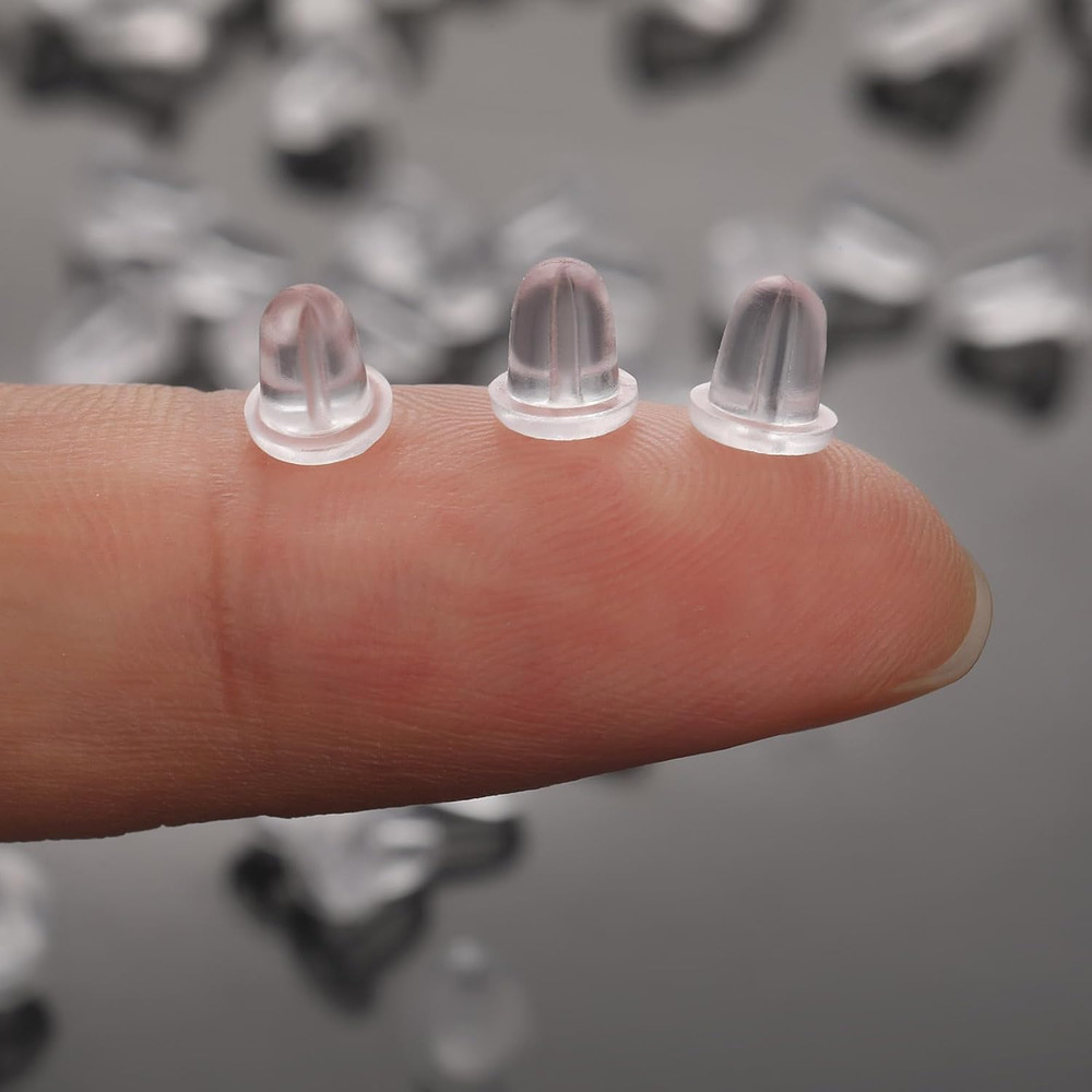 Silicone Earring Backs,70Pcssoft Clear Earring Backs for Studs/Droopy Ears