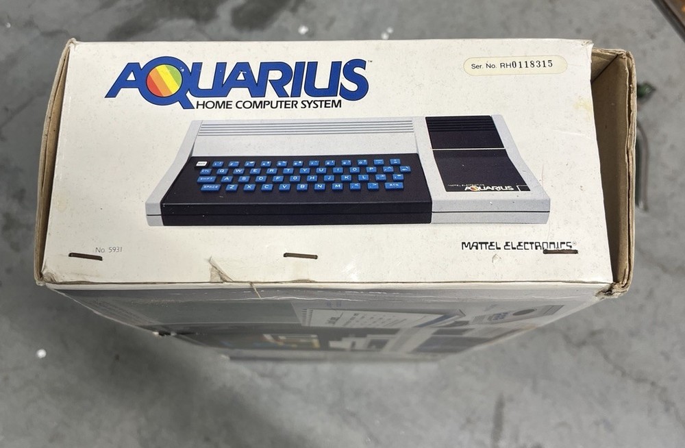 Aquarius Computer System Mattel 1983 #5931 UNTESTED Box Inserts Manual + MORE