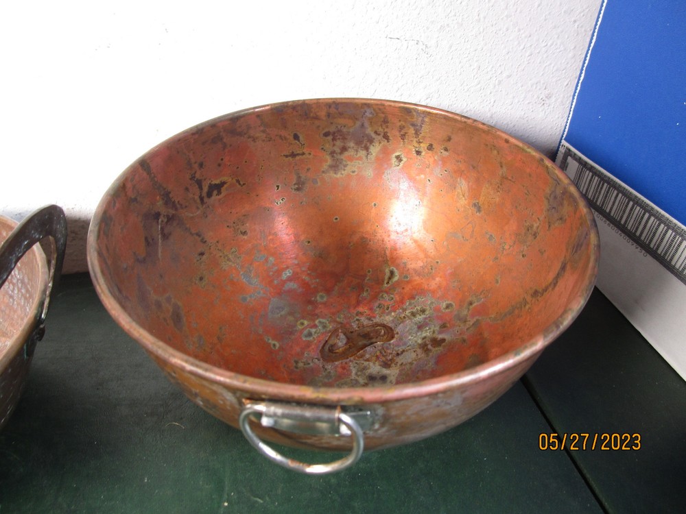 3 Vintage Copper Pots