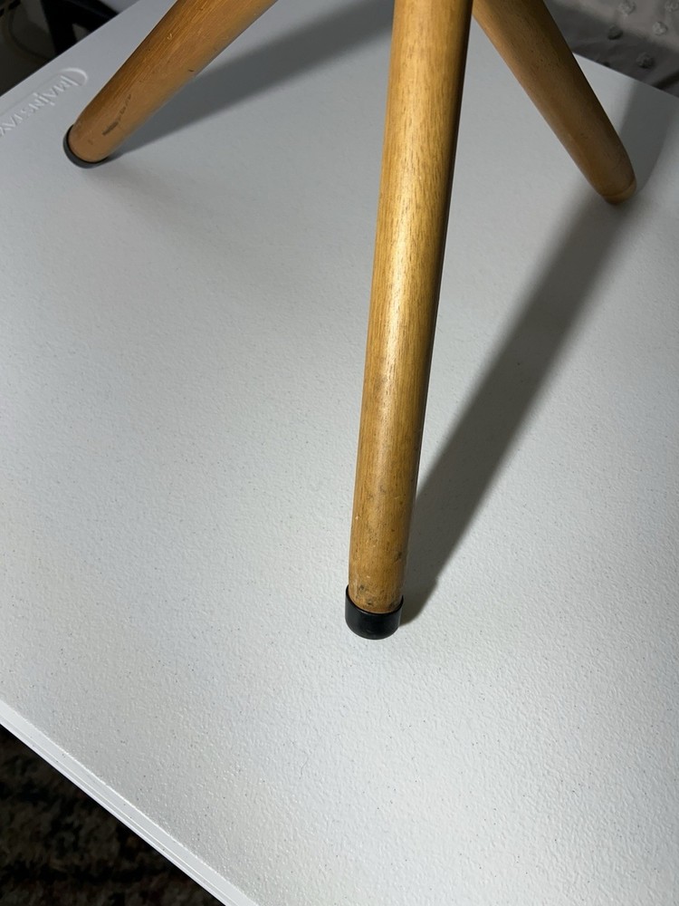 Vintage Fred Harvey Leather Tripod Stool