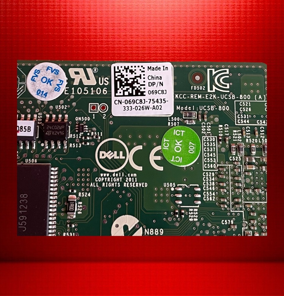 Dell PERC H800 RAID Controller Module - DP/N 069CBJ with Heatsink