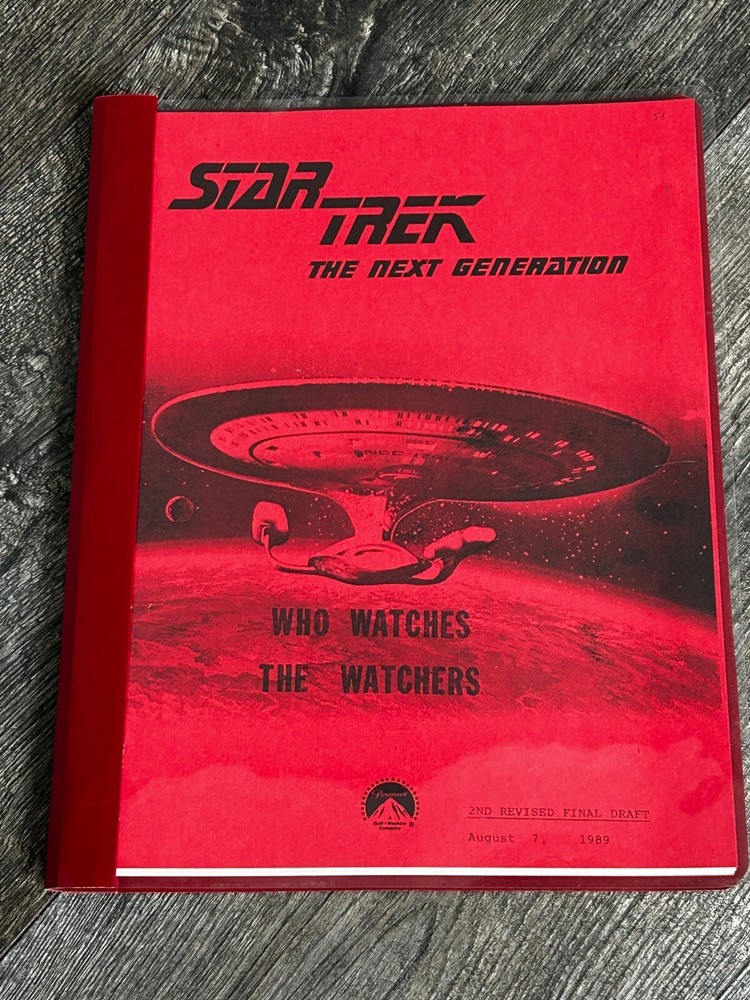 STAR TREK Script The Next Generation Who Watches The Watcher 2nd Revised Final