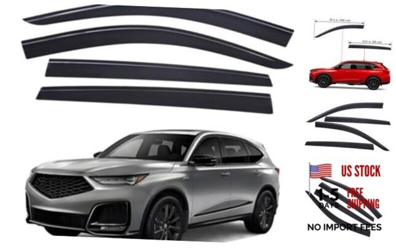 Extra Durable Outside-Mount Low-Profile Auto Vent Window Visors, Fits 2022