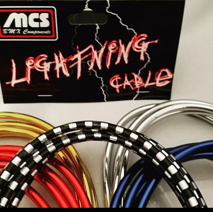 MCS BMX LIGHTING BRAKE CABLE CHROME GOLD
