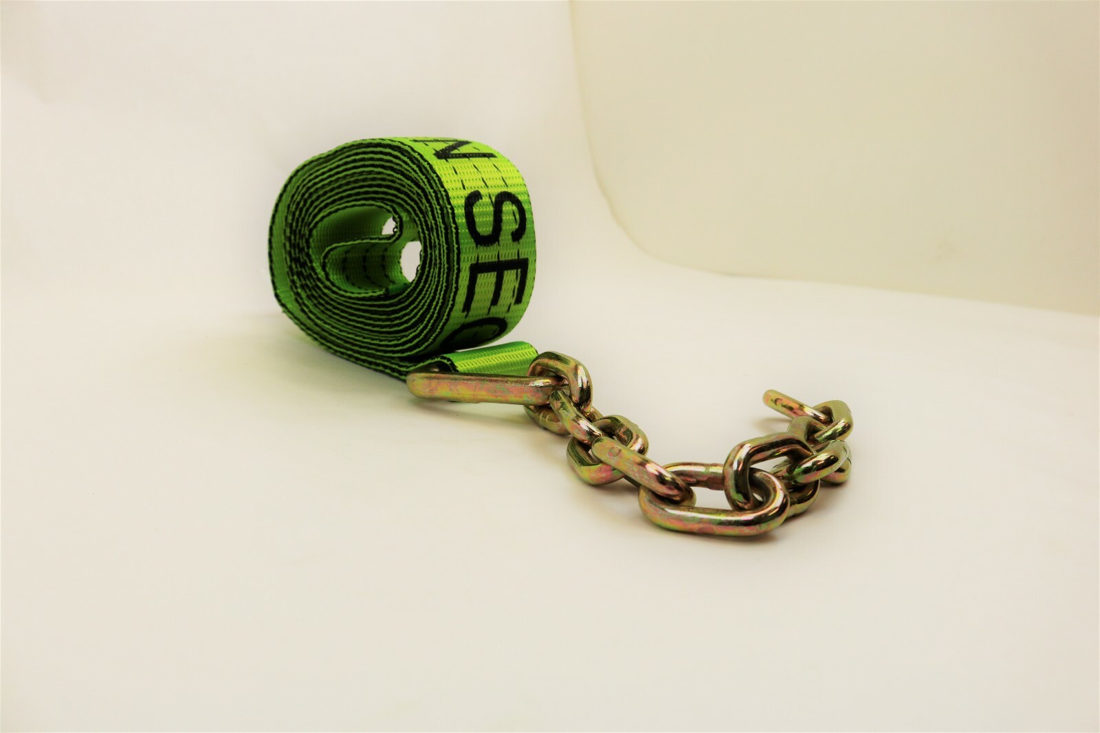 4 Pack of 2" x 14' Hi-VIZ TECNIC Webbing Straps with 5/16" x 12" G70 Chain Tails