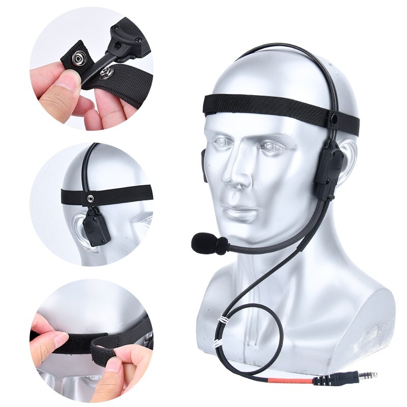 Tactical Headset Signal Bone-Conduction Speaker MH180-V For Interface 7.0PLUG
