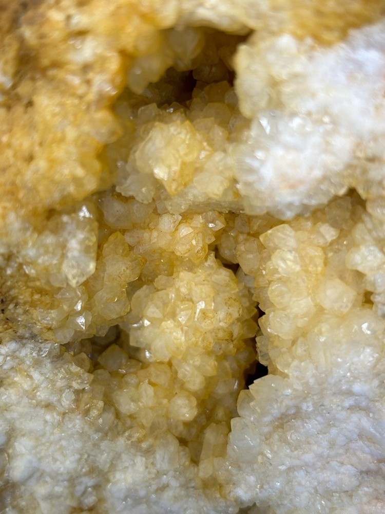 Large Kentucky Geode Half Split Cut to Stand & Display Quartz Geode 6+ Pounds