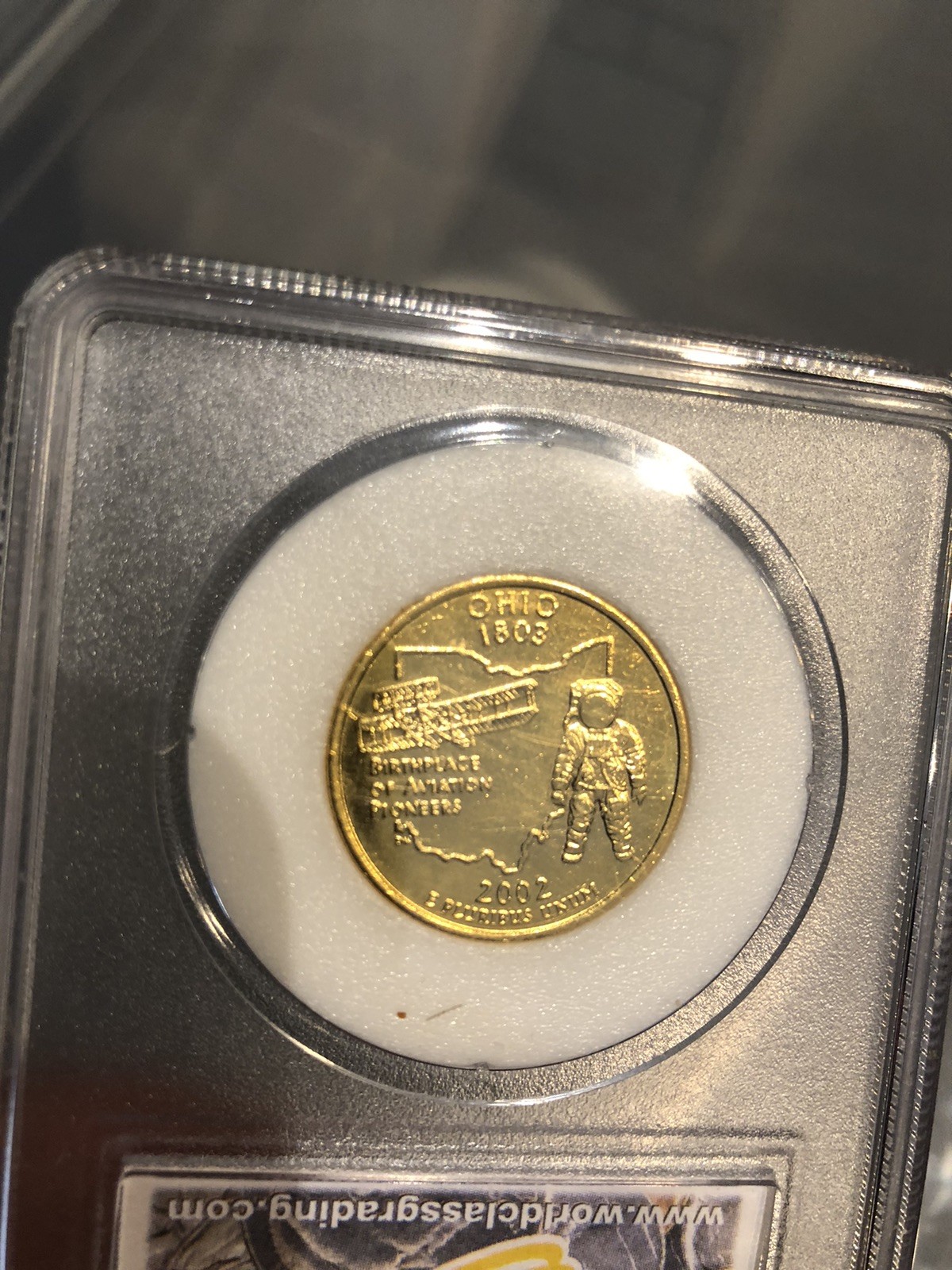 Pete Rose 24k Gold Quarter GRADED UNCIRCULATED 2002 Ohio Quarter-Cincinnati Reds