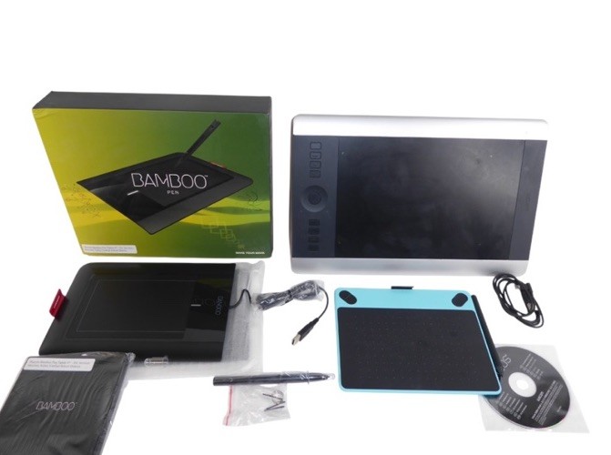 Wacom Intuos Pro Medium PTH-651 + Intuos Small CTL-480 + Bamboo CTL-460 Bundle
