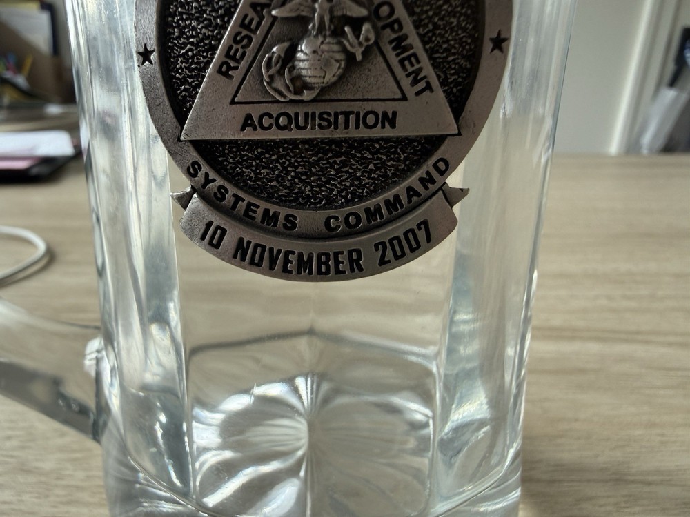 2007 USMC Birthday Ball Mug - Pewter Emblem- Systems Command