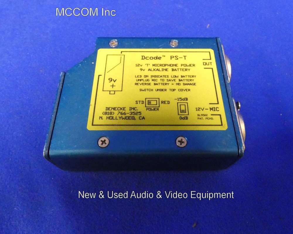 Denecke Dcode PS-T 12 Volt Microphone Power Supply