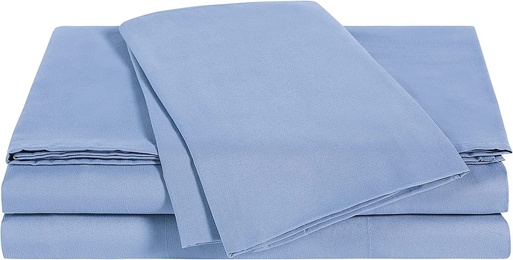 Wellbeing Oxywash Solid 300 Thread Count 4pc Sheet Set, Queen