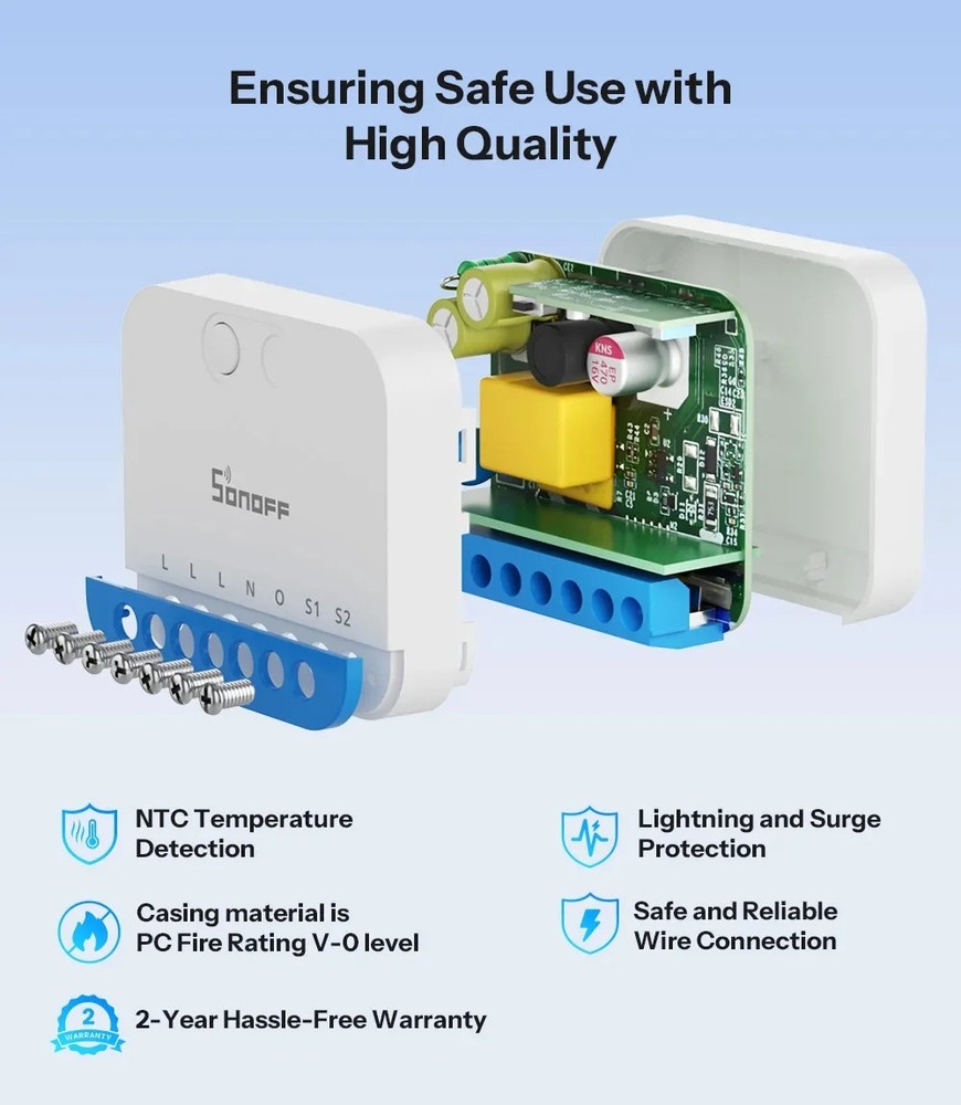 Sonoff MINI-ZBDIM Extreme Zigbee Smart Dimmer Switch Module Relay Wide Lighting