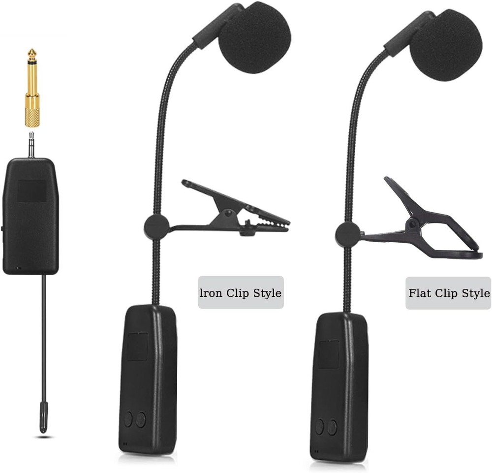 2.4G Wireless Instruments Microphone,Saxophone Microphone,Portable Handheld M...