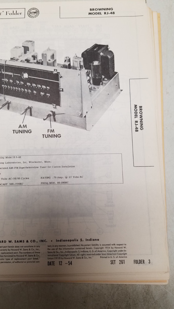 Sams Photo Fact #261 12/54 complete (D)