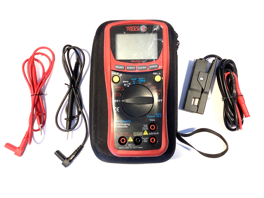 Matco Tools MDTECH Auto Ranging Digital Multi Meter Kit Leads Pouch Manual NICE