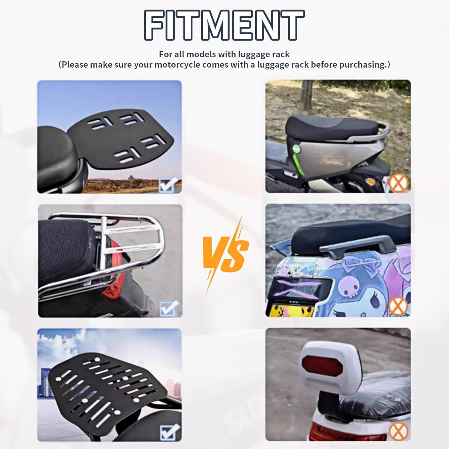 Universal Tail box with soft backrest Waterproof Mount Helmet Luggage Box