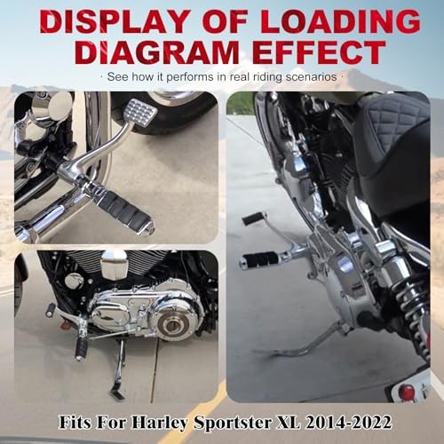 Motorcycle Forward Controls Linkages Levers Complete Kit For 2014-2022 Chrome
