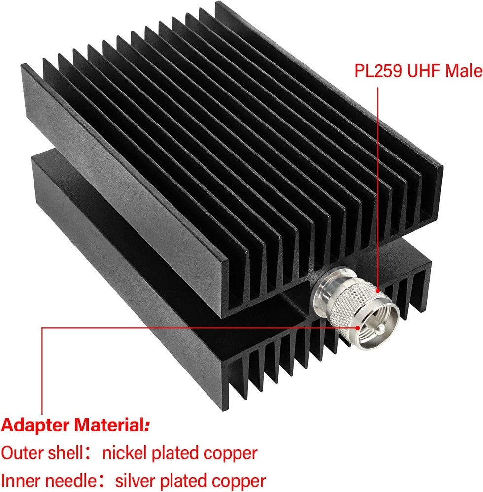 High-Performance 100W Dummy Load with PL259 Connector for Ham Radios