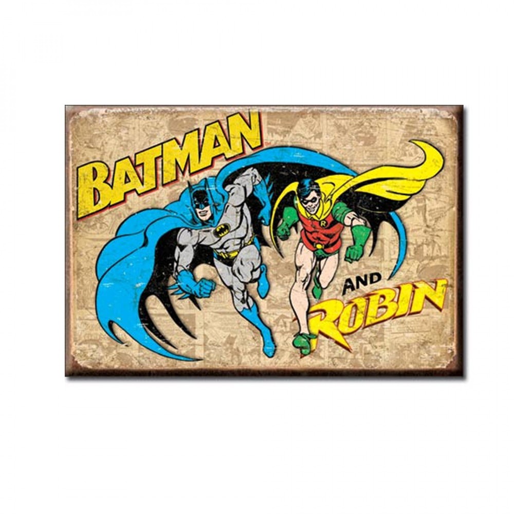 Batman and Robin Retro 2x3 Magnet Brown