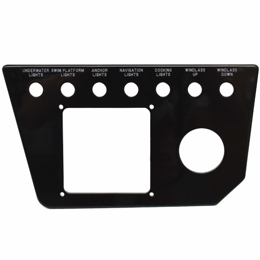 Cobalt Boat Blank Dash Panel 503094BL | Glossy Black W/ Lighted Labels