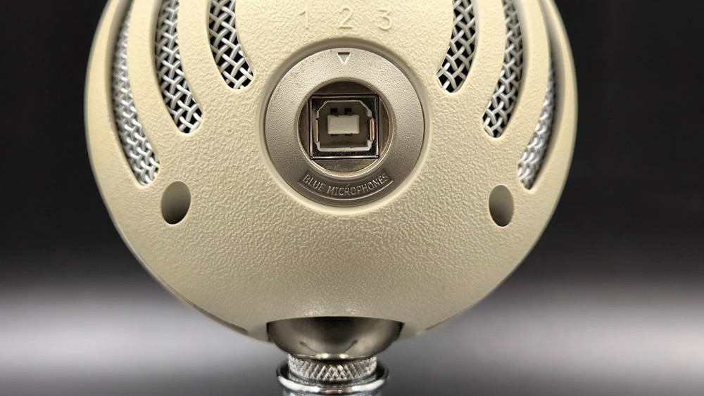 Blue Snowball USB Microphone Used Working White