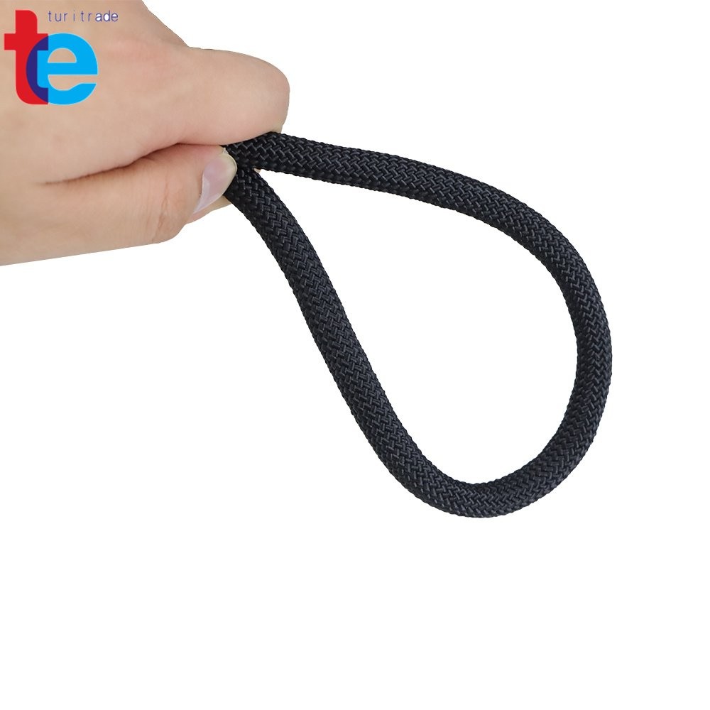 3/8" × 100' Black High Strong Pulling Braided Polyest Rope 3520Lbs Rope