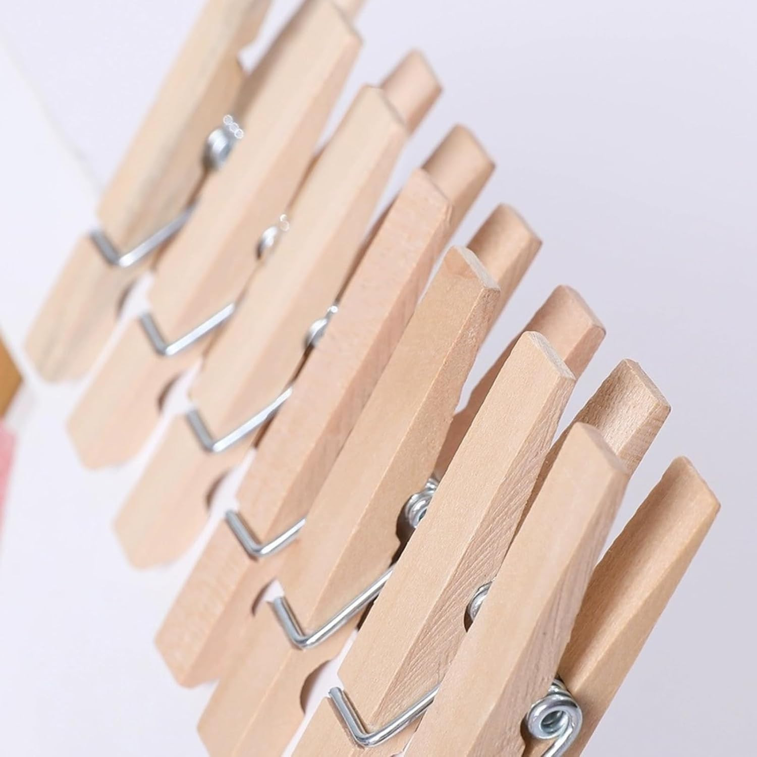 Wood Clothes Pin,Natural Birchwood Clothespins,Strong Grip,Heavy Duty Outdoor Cl