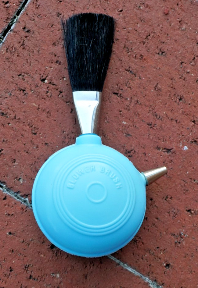 Vintage Camera Blower Brush Blue Accessory
