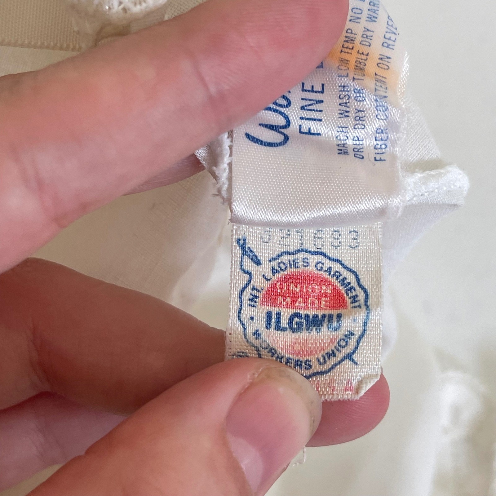 Vitage WONDER MAID White Floral Lace Trim Full Slip Dress 36 Cotton Cottagecore