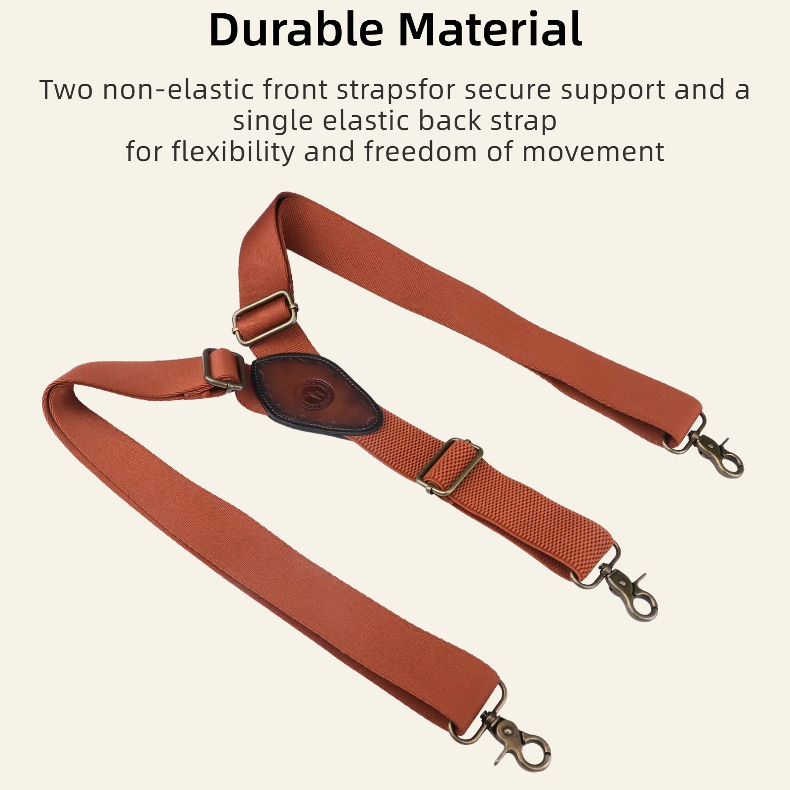 Tourbon Men's Suspenders Y Back Adjustable Y-Shaped Hooks Pants Braces Nonslip