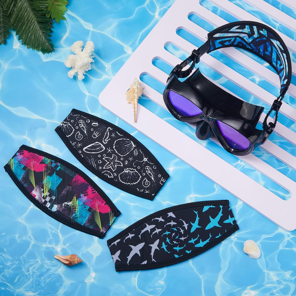 Diving Mask Strap Cover Neoprene 4 Pack