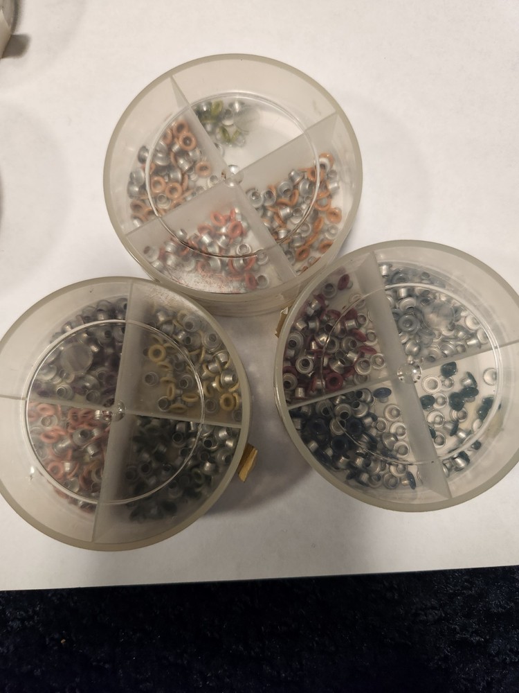 HUGE LOT* Stampin Up! ASSORTED BRADS EYELETS Regals Subtle Brights Basic Buttons