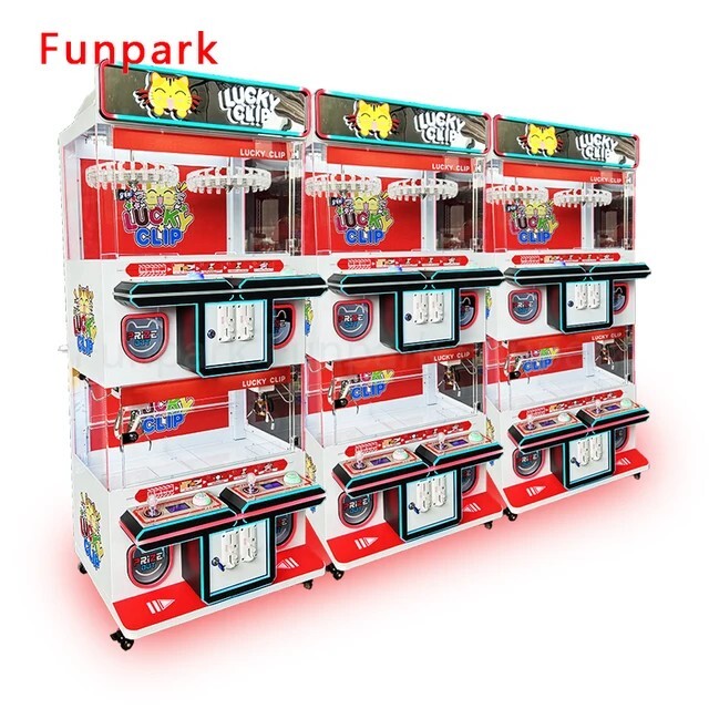 Rotating Spinning 25 Clip Prize Skill Redemption Claw Machine Arcade Combo (4)