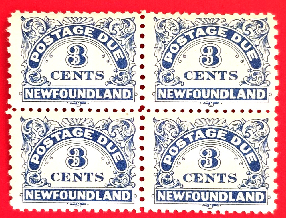 Canada Newfoundland J3 Postage Due - MNH block
