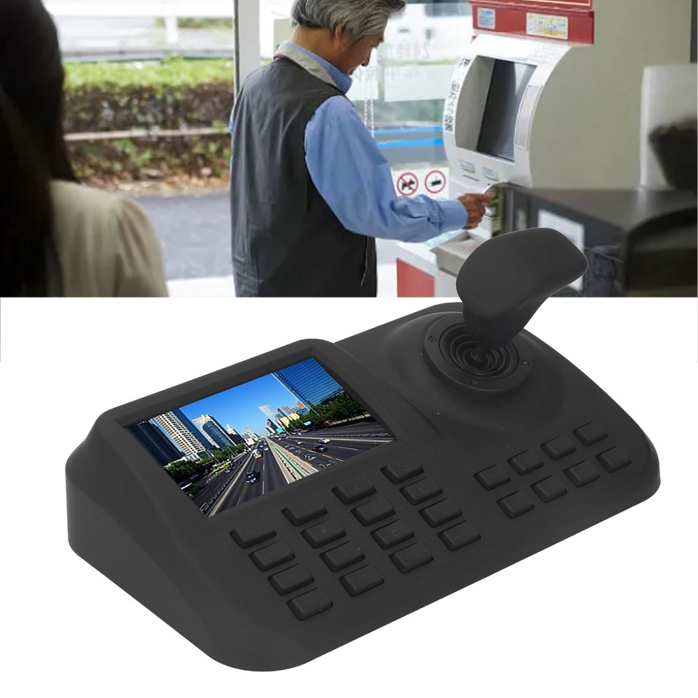 PTZ Camera Controller 5in 3D Joystick Network Camera Control Keyboard 100-240V