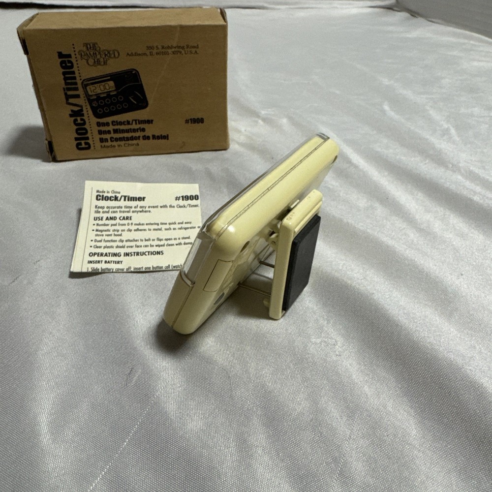 Retired The Pampered Chef # 1900 Digital Kitchen Clock Timer Tested/Working