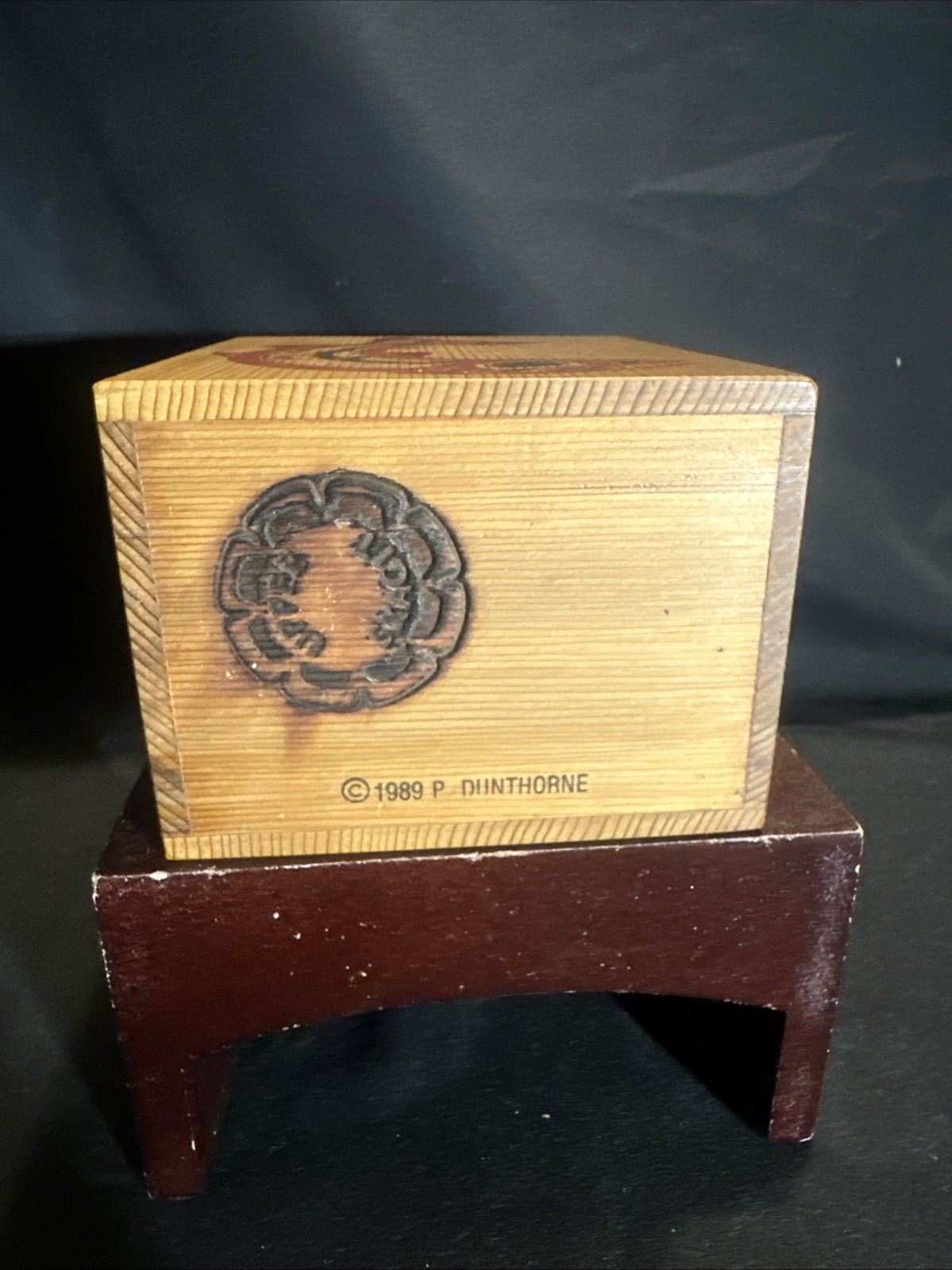 1989 Signed P DUNTHORNE UPPER SKAGIT Northwest Native Wood pencil holder Fish