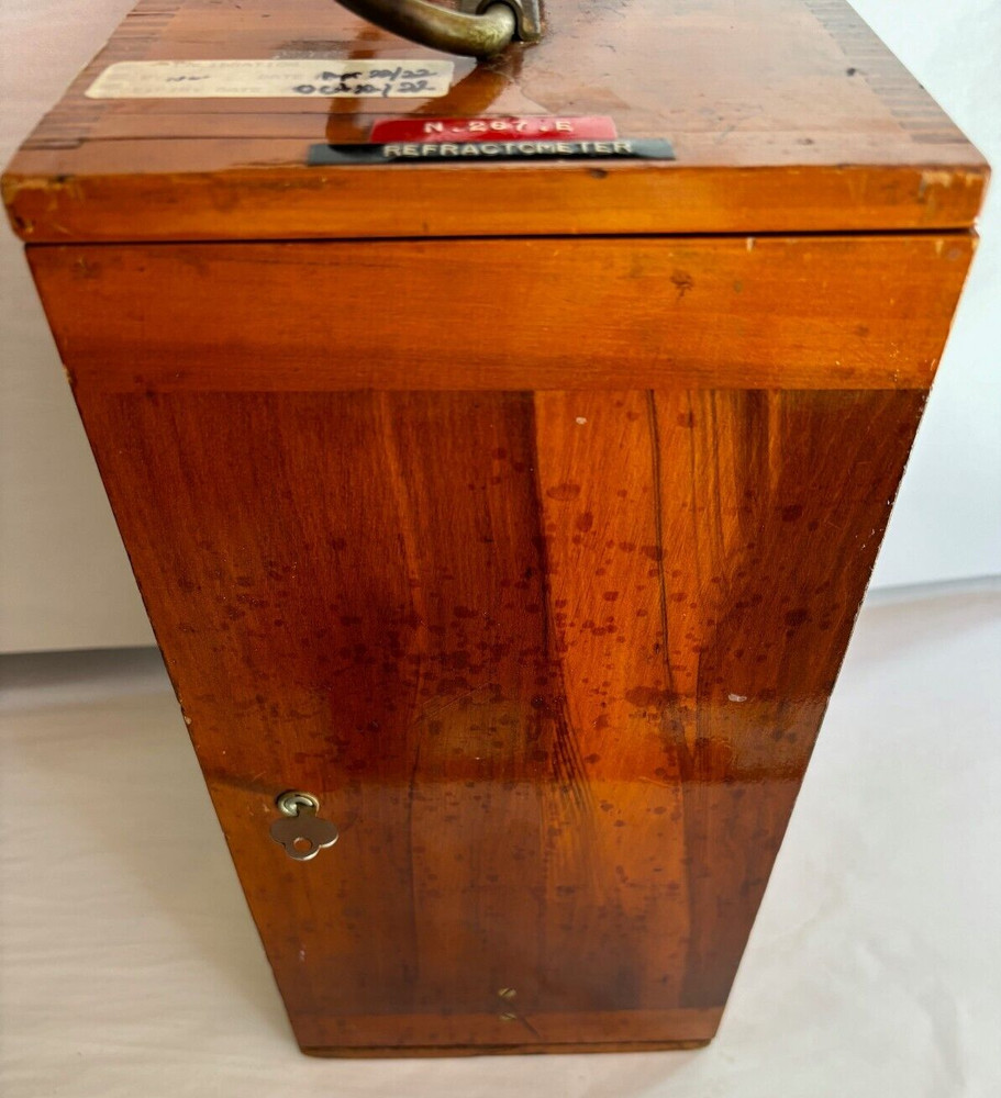 Antique Bausch & Lomb Optical Abbe Refractometer With Wooden Box, manuals